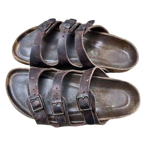 BIRKENSTOCK Florida Brown Habana Leather Size 37 - Picture 2 of 15